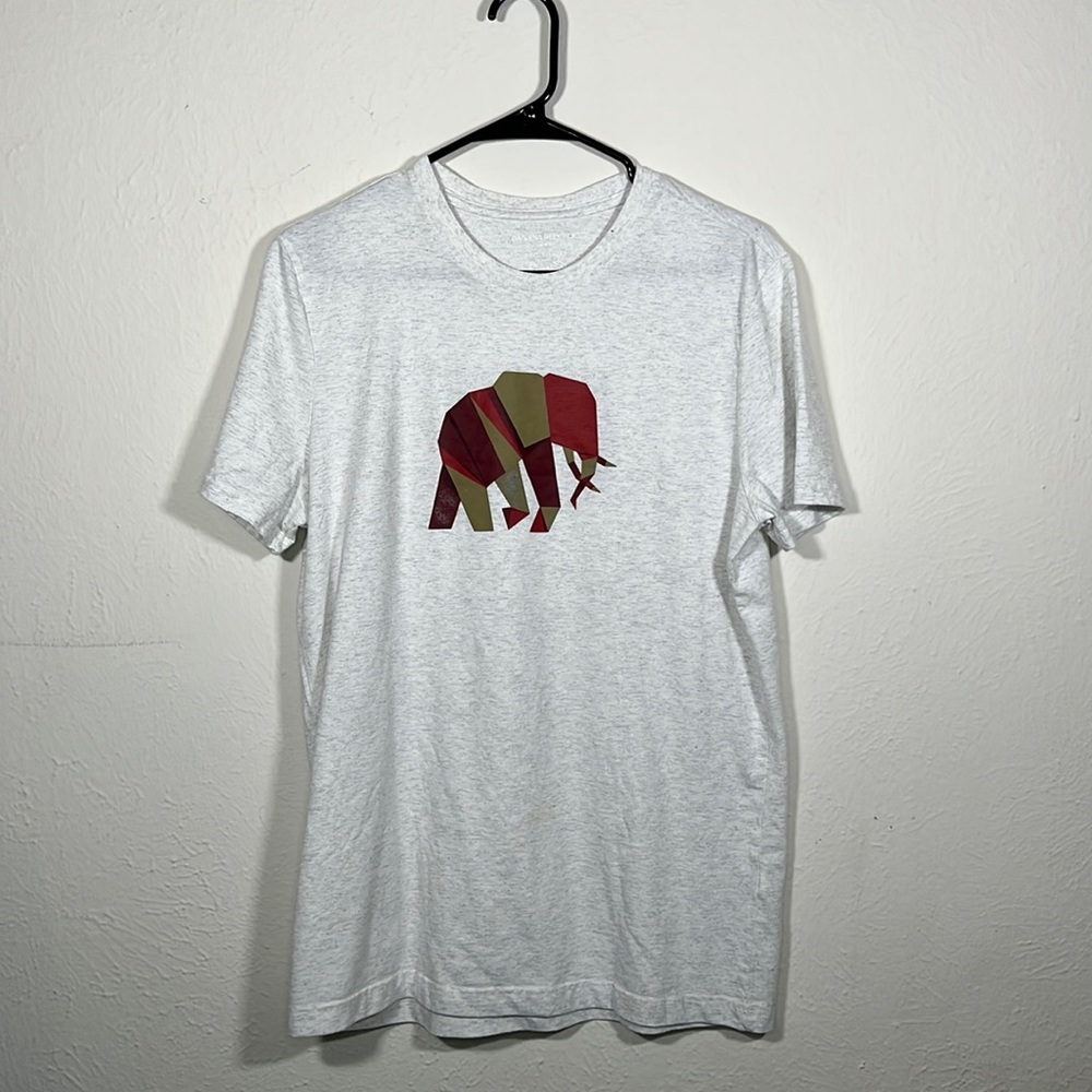 Banana Republic, Large, Grey T-Shirt, Elephant